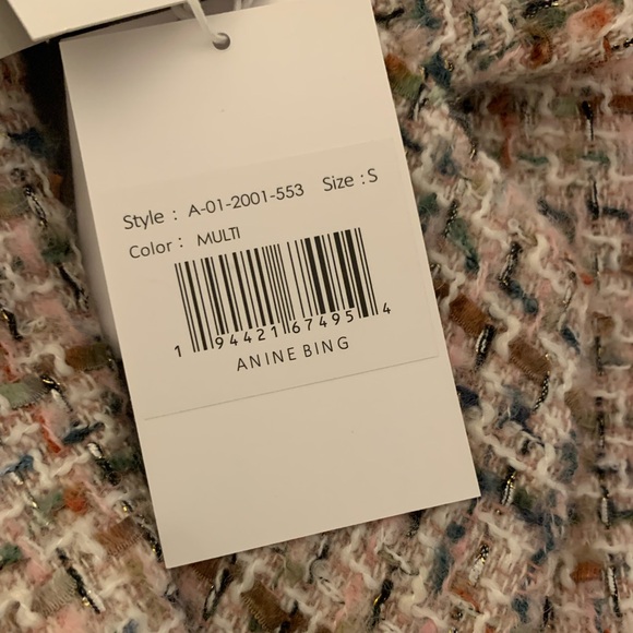 Anine Bing Diana Tweed Blazer Lavender Size Small NEW RARE - Picture 16 of 16